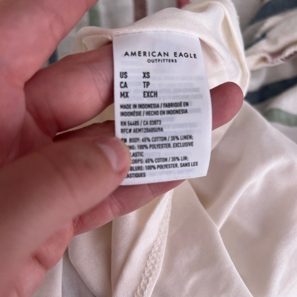 American Eagle Pastel Striped Halter Top Dress - Picture 6 of 8